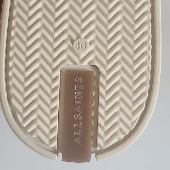 All Saints Olive Green Platform Leather & Canvas Sneakers Size EU 40 - Picture 12 of 14